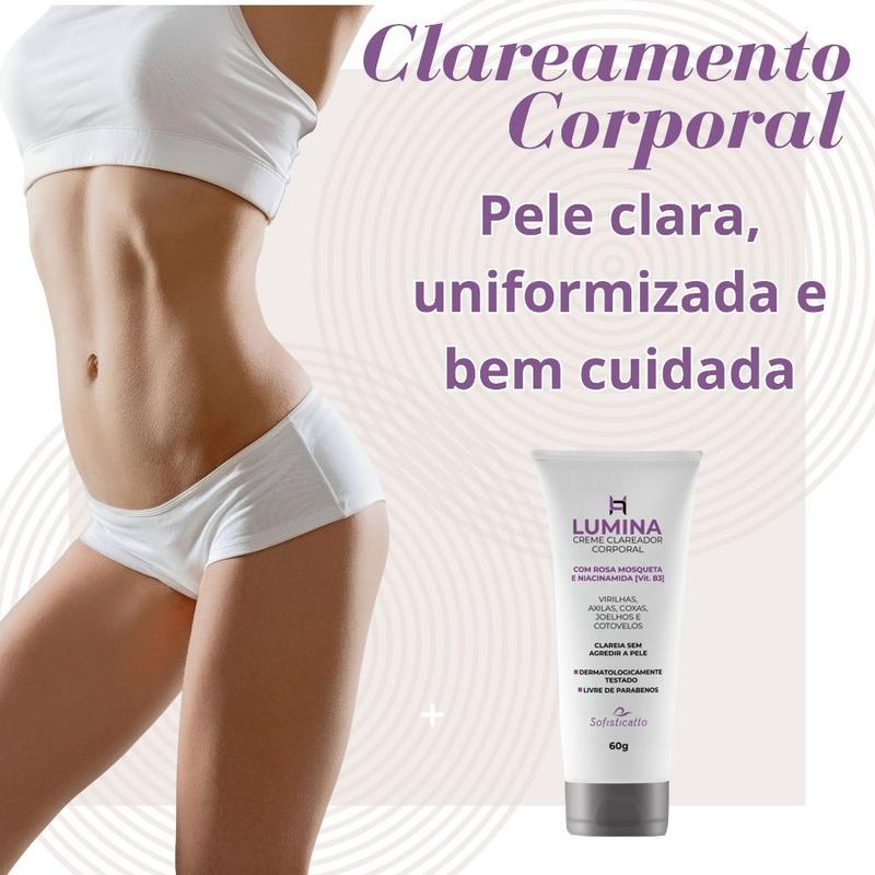 Creme Clareador Corporal Axila e Virilha Lumina + Máscara Facial
